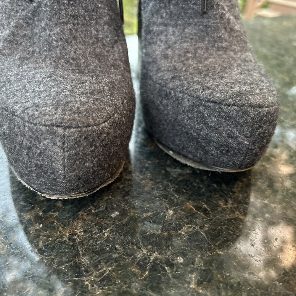 Alexander Wang Constance Gray Wool Platform Ankle… - image 4